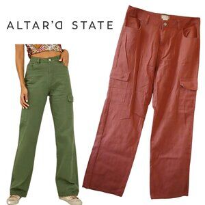 NWT,‎ Altar’d State, Cargo Wide Leg Pants, Rust, Salmon, Pink